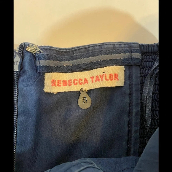 Rebecca Taylor Blue Silk Strapless Ocean Dress - Picture 5 of 11